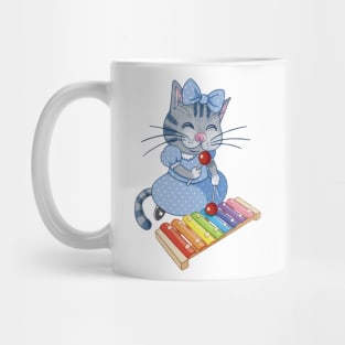 Cute Kitty & Xylophone Mug